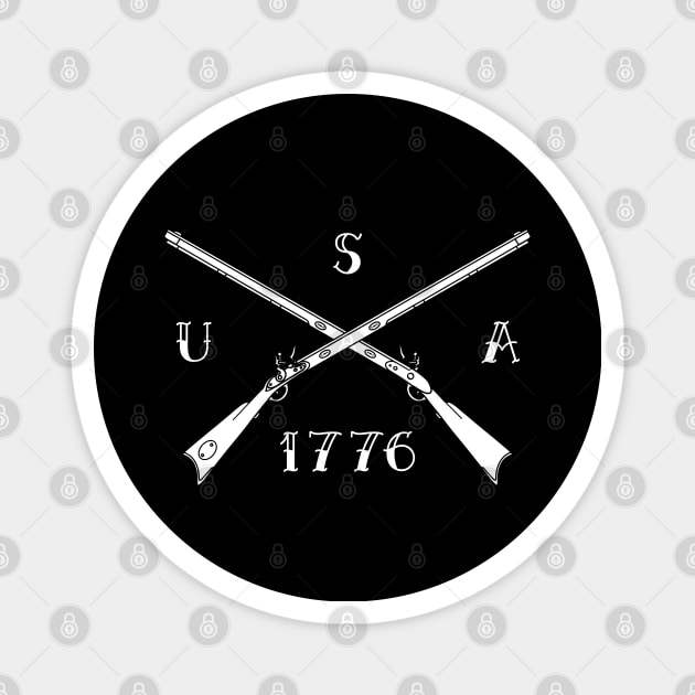 Flintlock Muzzleloader USA 1776 Magnet by Huhnerdieb Apparel